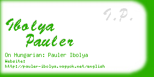 ibolya pauler business card